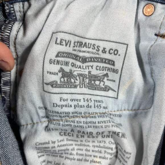 Levis Premium Lot 512 Big E Jeans Men's 32x30 Blue Denim Slim (Actual 30x28) - Picture 15 of 15